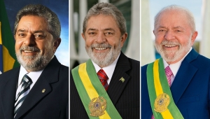 Fotos oficiais do presidente Luiz In&aacute;cio Lula da Silva em seus tr&ecirc;s mandatos