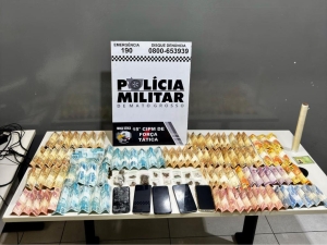 For&ccedil;a T&aacute;tica prende dois homens por tr&aacute;fico de drogas, apreende supermaconha e R$ 4,5 mil em dinheiro