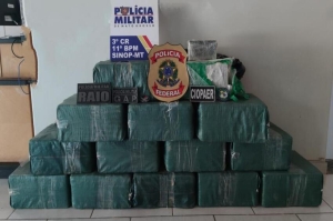462 kg de coca&iacute;na apreendido em monomotor no aeroporto de Sinop